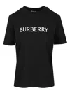 Burberry Women Cotton T-shirt With Logo In Black