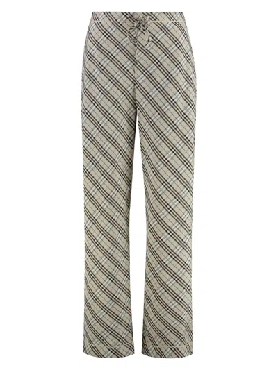 BURBERRY WOMEN'S COTTON TROUSERS