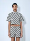 Burberry Women Crop Check Shirt In Multi