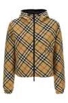 Burberry Embroidered Twill Reversible Jacket In Cream