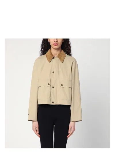 BURBERRY WOMEN'S CROPPED COTTON JACKET