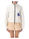 Burberry Cropped Nylon Jacket In White
