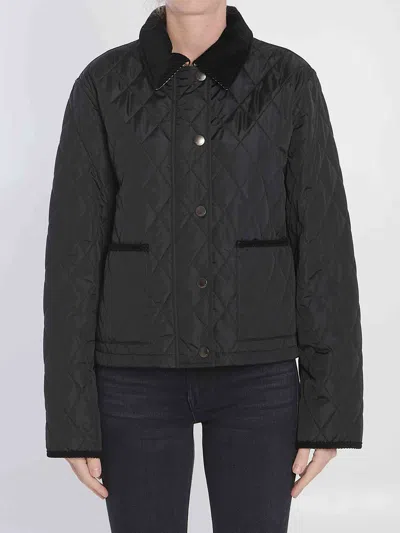 Burberry Women Cropped Quilted Jacket
