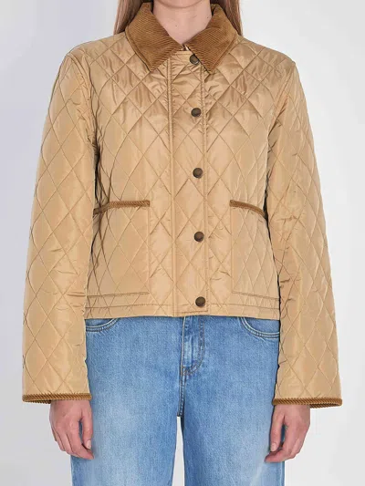 BURBERRY BURBERRY WOMEN CROPPED QUILTED JACKET