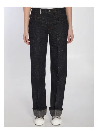 BURBERRY WOMEN'S DARK DENIM JEANS