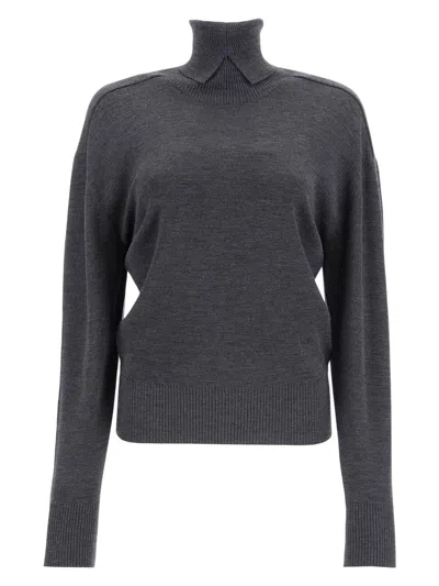 BURBERRY WOMEN'S DARK WOOL SWEATER