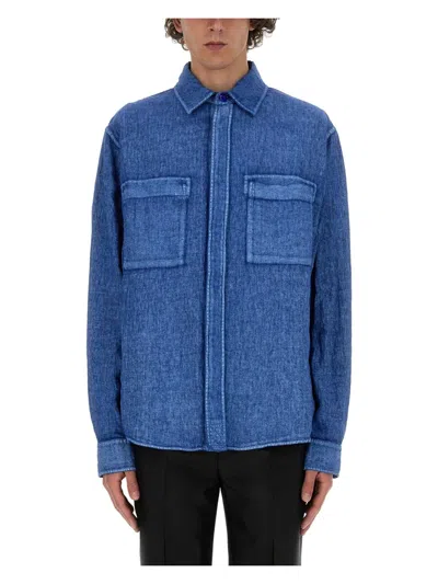 BURBERRY WOMEN'S DENIM LINEN SHIRT