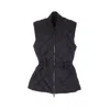 Burberry Women Devonside Quilted Vest With Check In Black