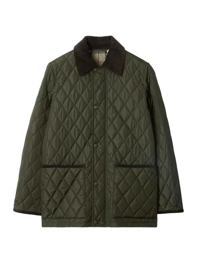 Burberry Women's Diamond Quilt Jacket In Gray
