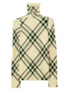 Burberry Check-pattern High-neck Jumper In Mixed Colours