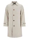 Burberry Dove Grey Polyester Blend Trench Coat