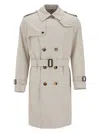 Burberry Trench Coat Belted At Waist With Epaulettes