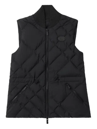 Burberry Women Down Vest In Black