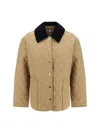 Burberry Diamond Quilted Button-up Jacket In Multicolor