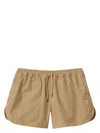 Burberry Cotton Shorts Drawstring Waistband In Nude & Neutrals