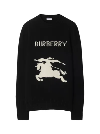 BURBERRY BURBERRY WOMEN EKD CASHMERE JUMPER BLACK