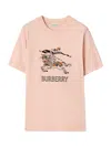 Burberry Equestrian Knight Design T-shirt In Nude