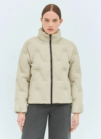 Burberry Ekd Nylon Down Jacket In Gray