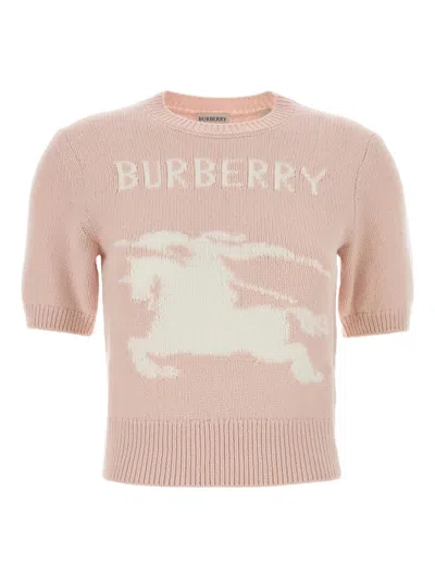 Burberry Women Ekd Wool And Cashmere Sweater In Pink