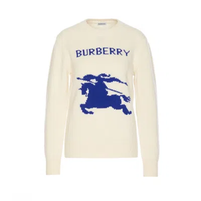 Burberry Women Ekd Wool Cashmere Sweater In Neutral