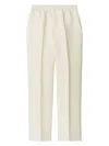 Burberry Tapered-leg Canvas Trousers In Cream