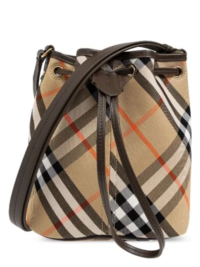Burberry Women's Embroidered Canvas Bucket Bag