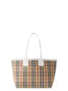 Burberry Vintage Check Pattern Tote Handbag For Women In Brown