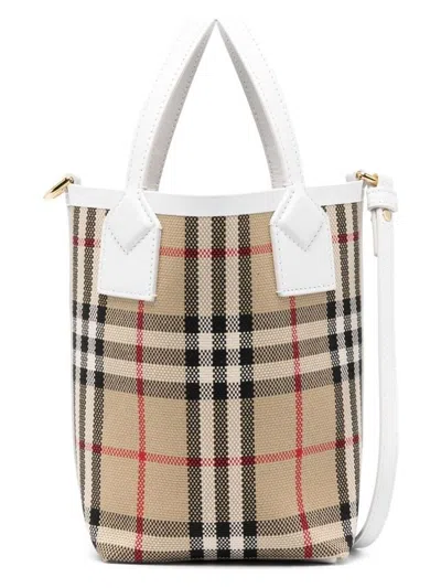Burberry Women's Embroidered Canvas Mini London Handbag