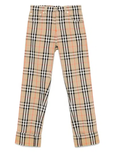 BURBERRY WOMEN'S EMBROIDERED CANVAS PANT