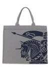 Burberry Navy Medium Ekd Canvas Tote