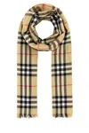 Burberry Women Embroidered Cashmere Blend Scarf In Multicolor