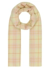 Burberry Light Yellow Signature Check Scarf In Multicolor
