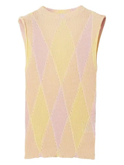 BURBERRY WOMEN'S EMBROIDERED COTTON BLEND TOP