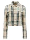 Burberry Cropped Checkered Jacket For