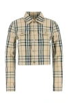 Burberry Cropped Checkered Jacket For In Multicolor