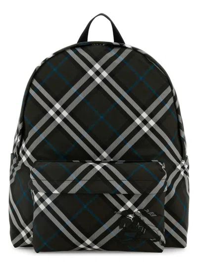 Burberry Women's Embroidered Fabric Check Backpack