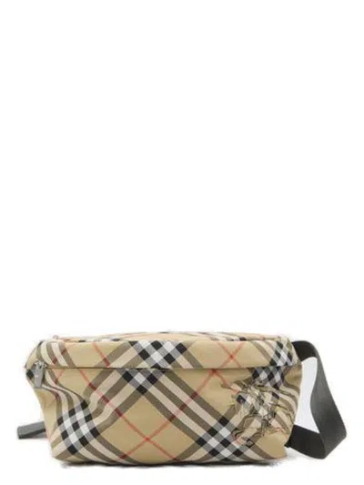 Burberry Women's Embroidered Fabric Check Belt Bag