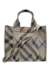 Burberry Mini Checked Knitted Top Handle Bag