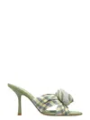 Burberry Fabric Embroidered Mews Mules With Knotted Detail