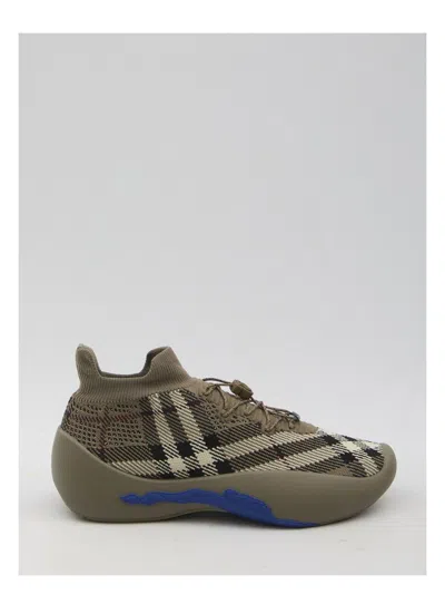 Burberry Embroidered Fabric Neptune Slip Ons