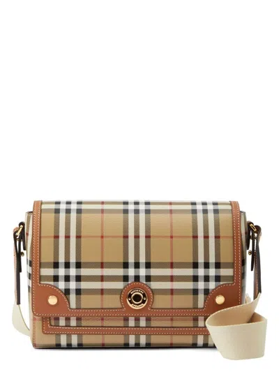 BURBERRY WOMEN'S EMBROIDERED FABRIC NOTE CROSSBODY BAG