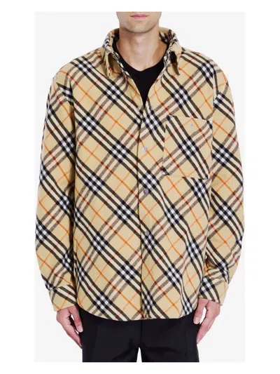BURBERRY WOMEN'S EMBROIDERED FLANNEL SHIRT