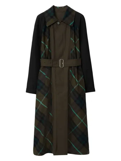 BURBERRY WOMEN'S EMBROIDERED GABARDINE BRADFORD TRENCH COAT