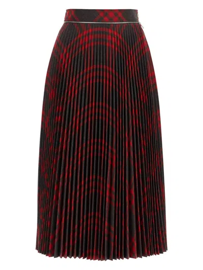 BURBERRY WOMEN'S EMBROIDERED JERSEY SKIRT
