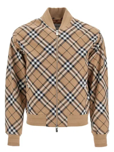 BURBERRY WOMEN'S EMBROIDERED POLYESTER BLEND BOMBER JACKET