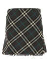 Burberry Check-pattern Wool Skirt In Multicolor