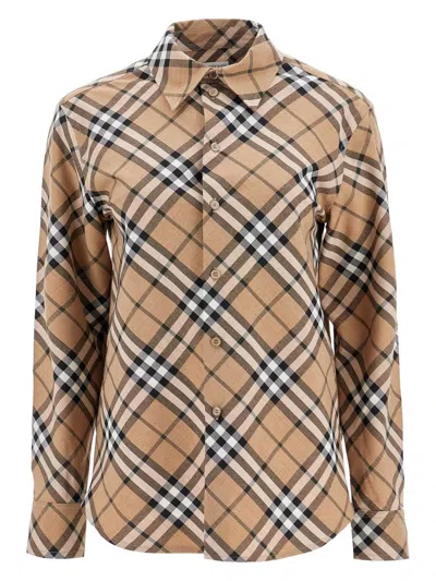 BURBERRY WOMEN'S EMBROIDERED POLYESTER BLEND SHIRT