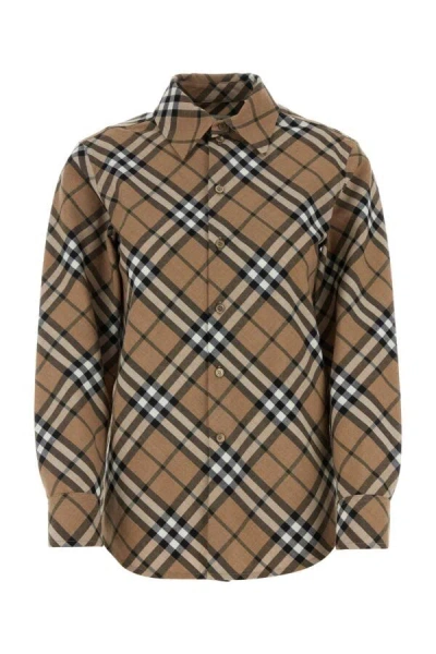 BURBERRY BURBERRY WOMEN EMBROIDERED POLYESTER BLEND SHIRT