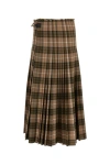 Burberry Embroidered Polyester Blend Skirt In Multicolor