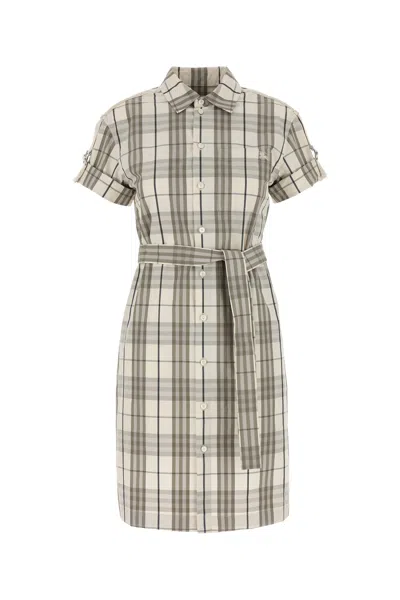 Burberry Women Embroidered Poplin Shirt Dress In Multi